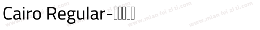 Cairo Regular字体转换